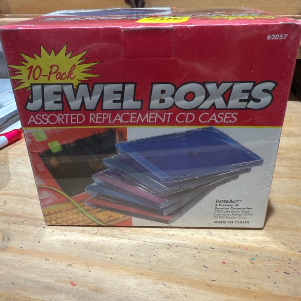 Jewel Boxes Assorted Replacement CD Cases - 10-Pack